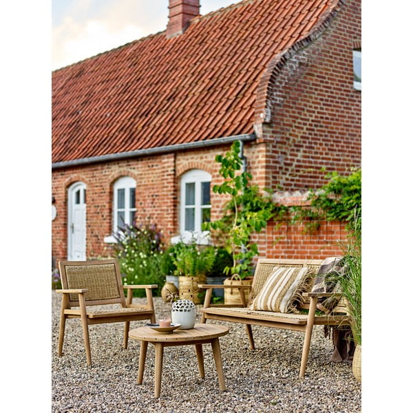 Okrogla mizica iz masivne akacije v naravni barvi ø 64 cm Sorrento – Bloomingville-image-3