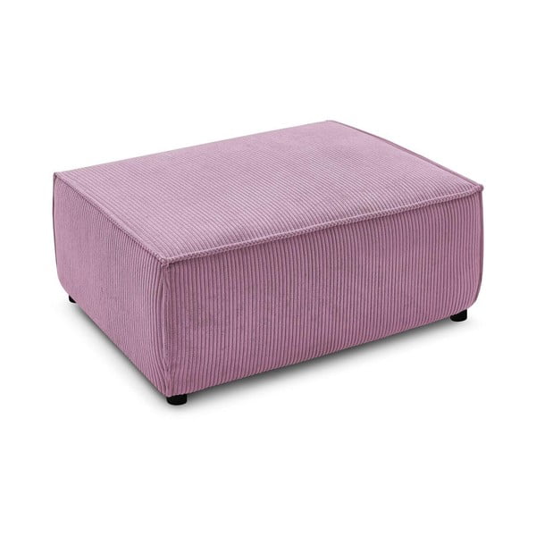 Rožnat tabure iz rebrastega žameta Nihad – Bobochic Paris-image-3