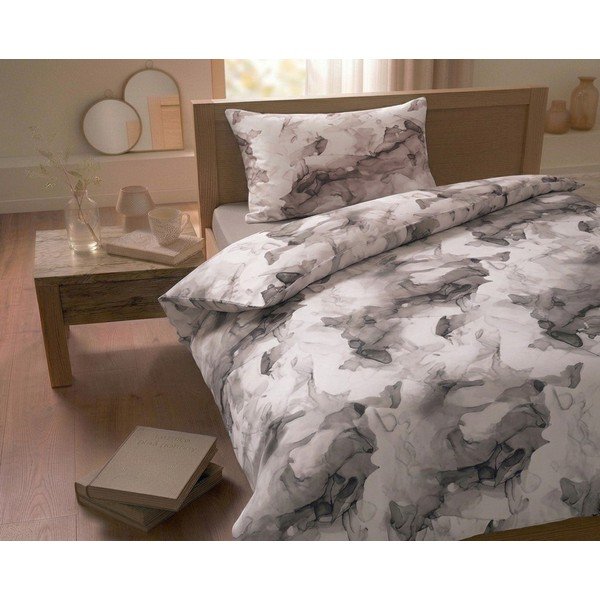 Rjava enojna posteljnina iz bombažnega satena 140x200 cm Deluxe Minerals – My House-image-1