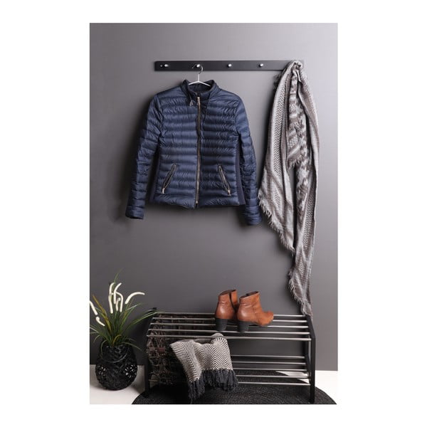 Črno stojalo za čevlje iz topola Padova - House Nordic-image-1