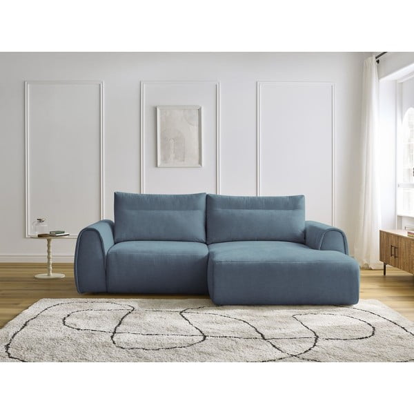 Modra kotna sedežna garnitura Aden – Bobochic Paris-image-1