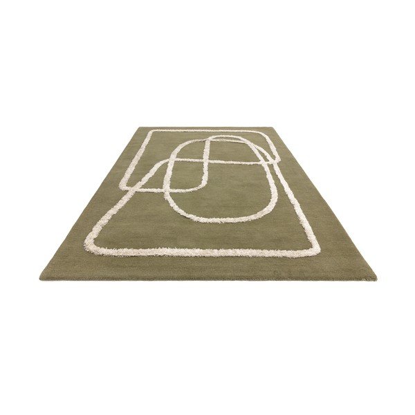 Zelena ročno tkana volnena preproga 160x230 cm Matrix – Asiatic Carpets-image-4