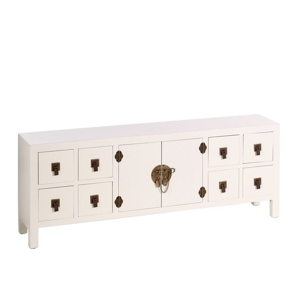 Bela nizka komoda 130x50,5 cm Oriente – Ixia