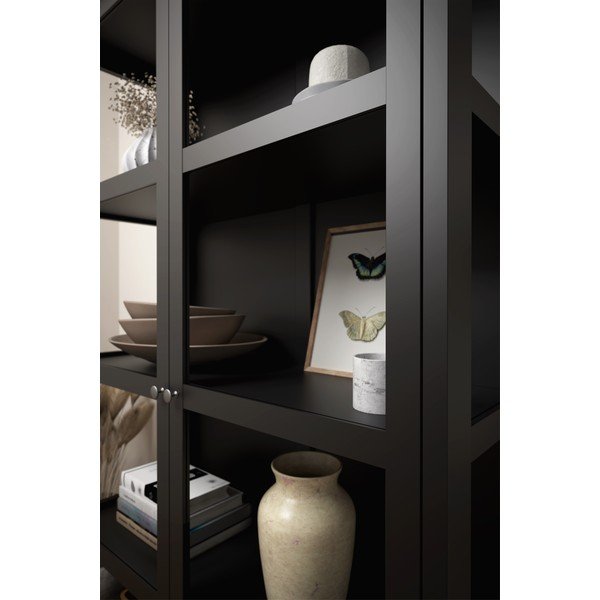 Črna vitrina 124x210 cm Excellent - Tvilum-image-1