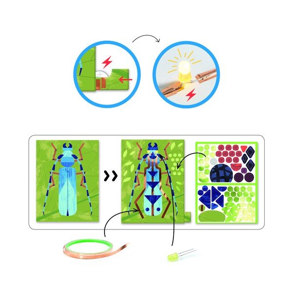 Komplet 3 svetlečih slik Djeco Insectarium-image-2