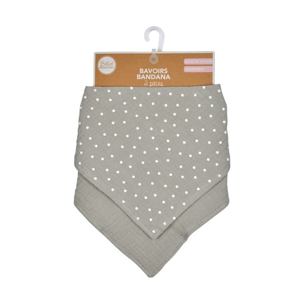 Sivi slinčki iz muslina v kompletu 2 ks – Bébé Douceur-image-3