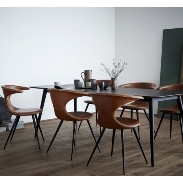 Rjav usnjen stol DAN-FORM Denmark Flair-image-1