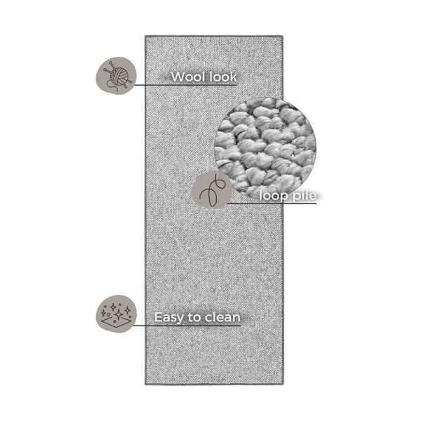 Siv tekač 80x300 cm Wolly – BT Carpet-image-4