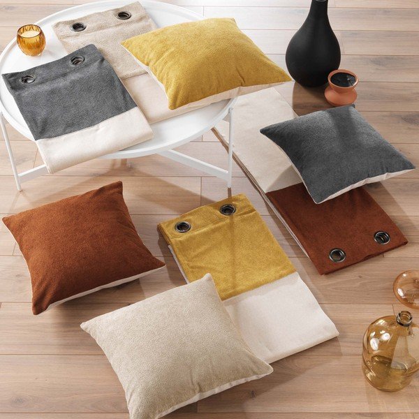 Antracitno sivo-bež zavesa 140x240 cm Tessa – douceur d'intérieur-image-3