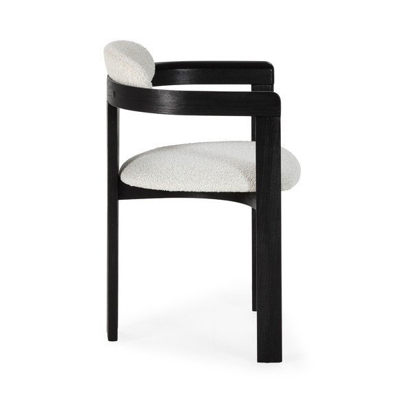 Beli/črni oblazinjeni jedilni stoli v kompletu z nasloni za roke 2 ks Eiden – MOME-image-3