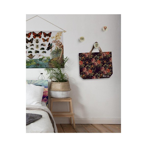 Platnena torba z ročajem iz umetnega usnja Madre Selva Cara-image-1