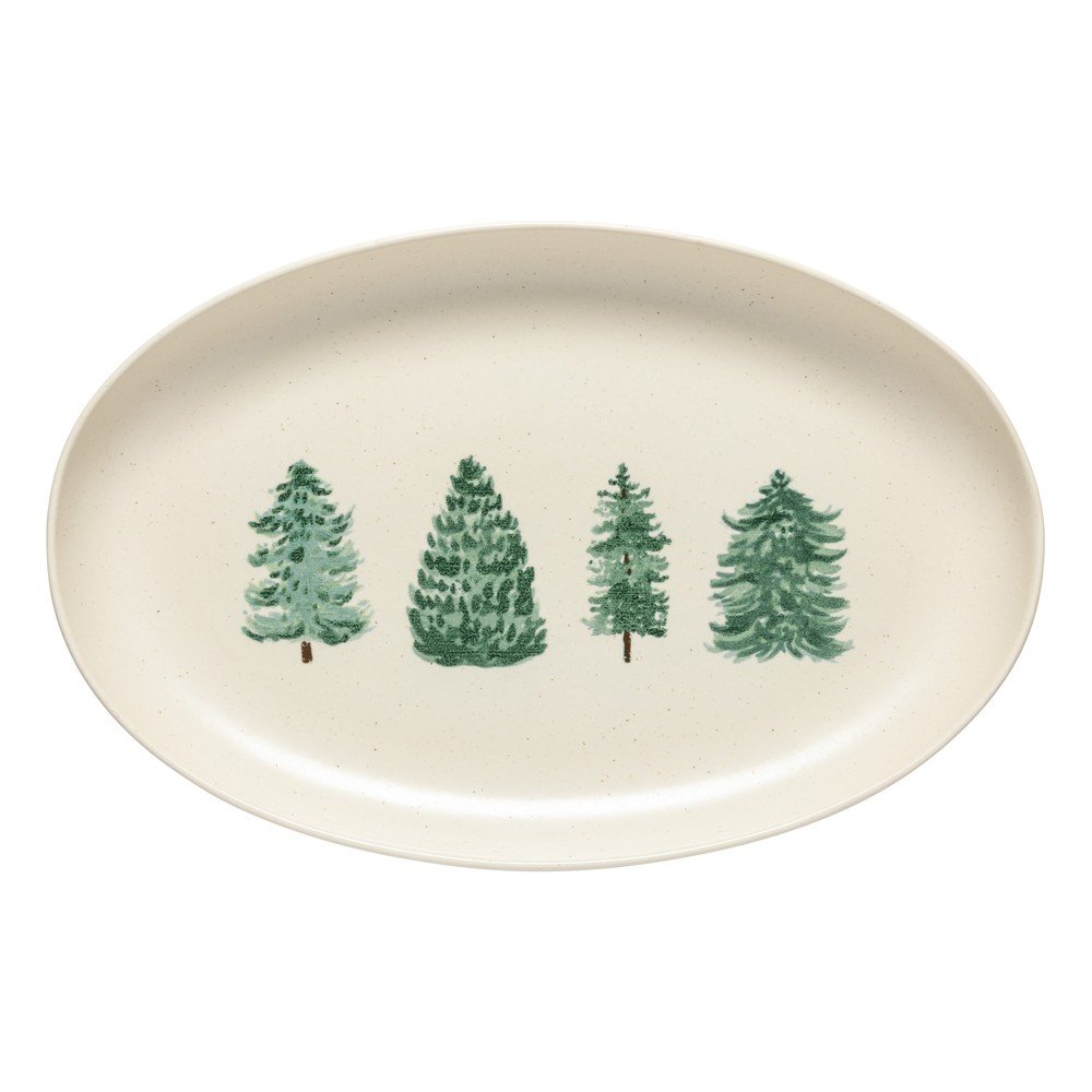 Pladenj z božičnim motivom iz kamenine 26x41 cm Pacifica Christmas Tree