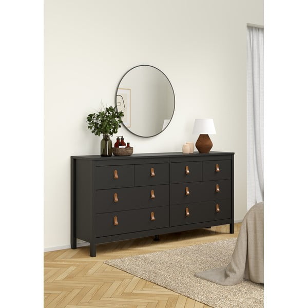 Črna nizka komoda 159x80 cm Madrid – Tvilum-image-1