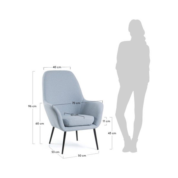 Modri fotelj La Forma Valeria-image-1