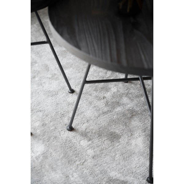 Set 2 črnih dodatnih mizic s ploščo iz borovega lesa Rowico Grafton-image-4