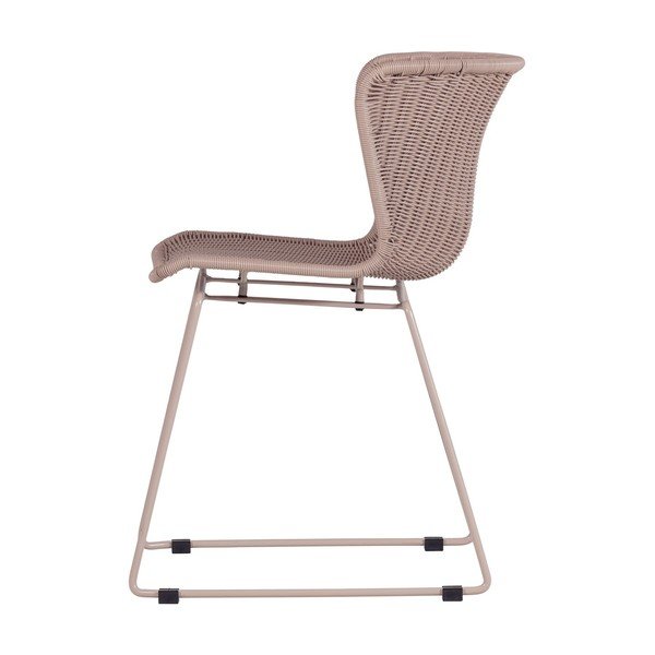 Bež vrtni stoli v kompletu 2 ks iz umetnega ratana Wings – WOOOD-image-3