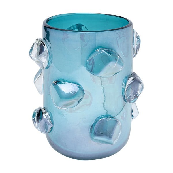 Modra steklena vaza Kare Design Aquarius, višina 23 cm