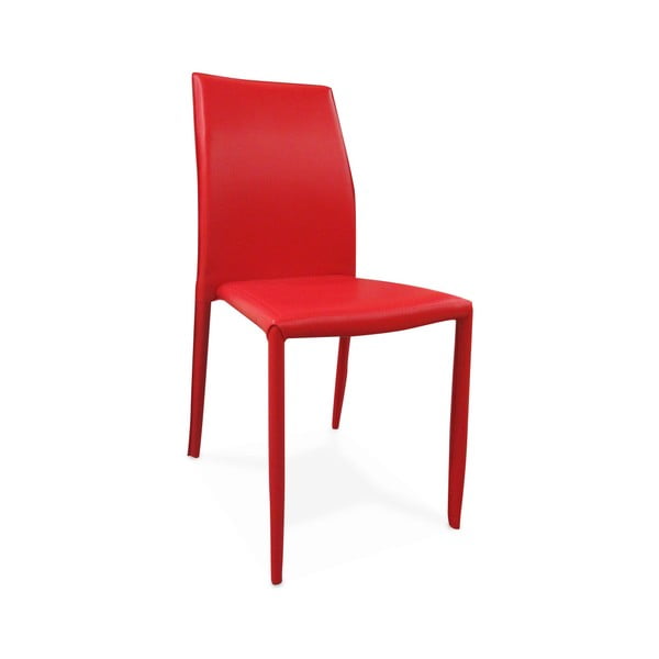 Rdeč jedilni stol s prevleko iz eko usnja Evergreen House Faux