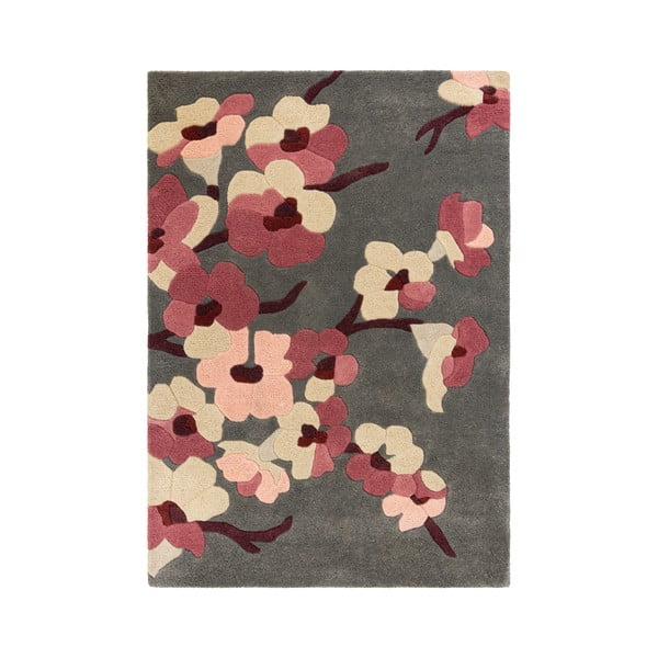 Preproga Flair Rugs Blossom Charcoal Pink, 160 x 230 cm