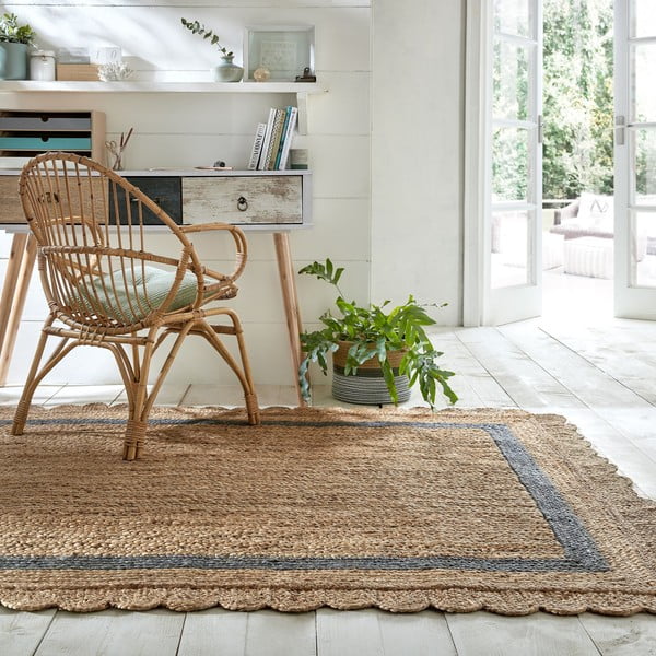 Siva/naravna ročno tkana preproga iz jute 160x230 cm Grace Grey – Flair Rugs-image-2