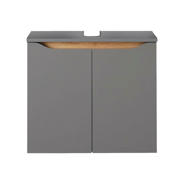 Siva omarica za pod umivalnik 60x53 cm Set 357 - Pelipal