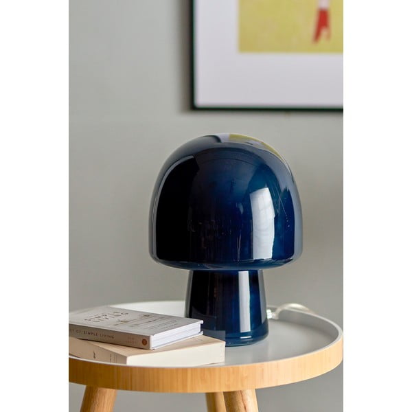 Temno modra namizna svetilka s steklenim senčilom (višina 26,5 cm) Paddy – Bloomingville-image-2