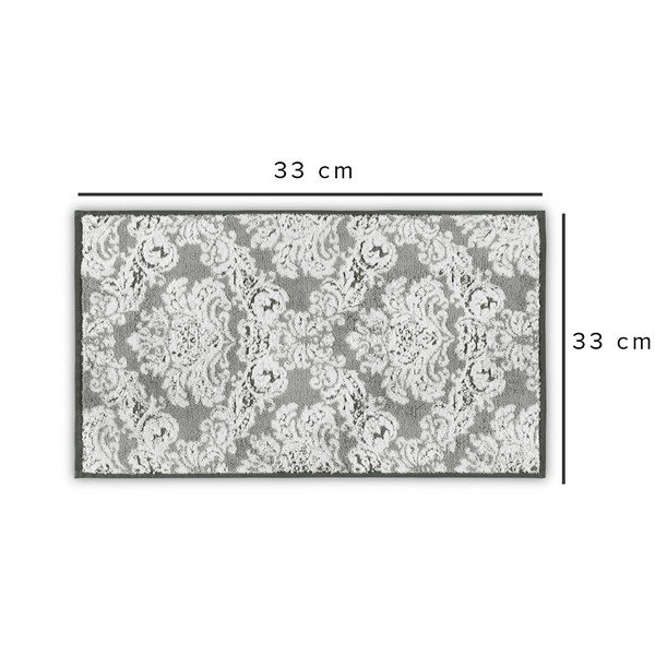 Siva bombažna brisača 33x33 cm Damask – Foutastic-image-2
