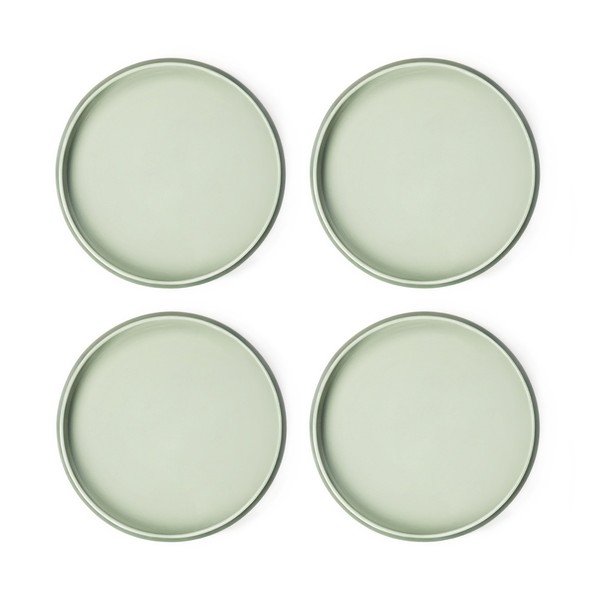 Zeleni krožniki v kompletu 4 ks iz kamenine ø 22 cm Aura Rondo – Bonami Selection