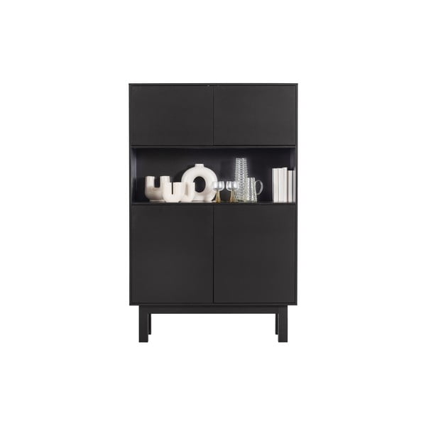 Črna omarica iz masivnega bora 110x170 cm Finca – WOOOD-image-3