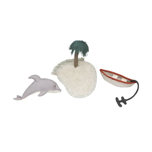 Mentolno zelena bombažna otroška igralna preproga 90x130 cm Waves – Lorena Canals-image-4