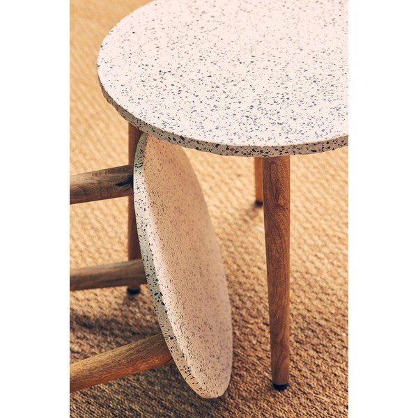 Okrogla mizica s terazzo ploščo ø 42 cm Terrazzo - Jardin d'Ulysse-image-1