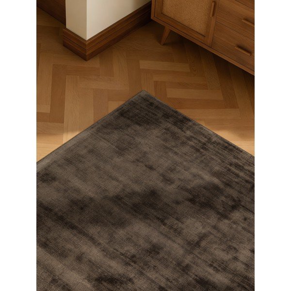 Rjava ročno tkana viskozna preproga 80x150 cm Noemi – Vikosa-image-4