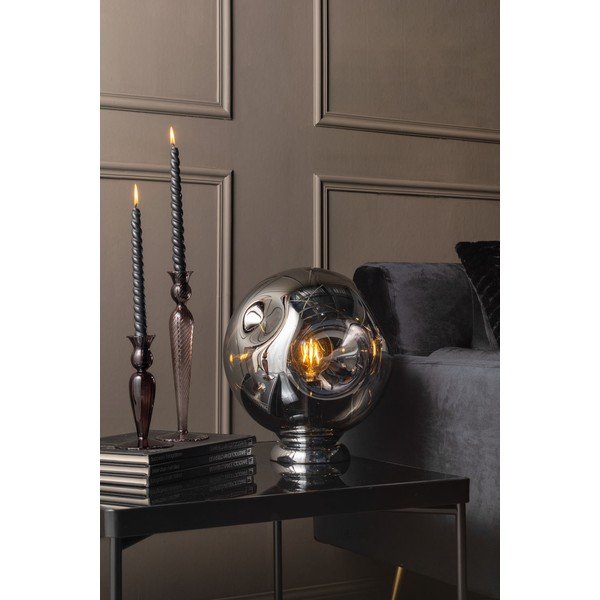 Siv steklen svečnik PT LIVING Swirl, višina 17 cm-image-1