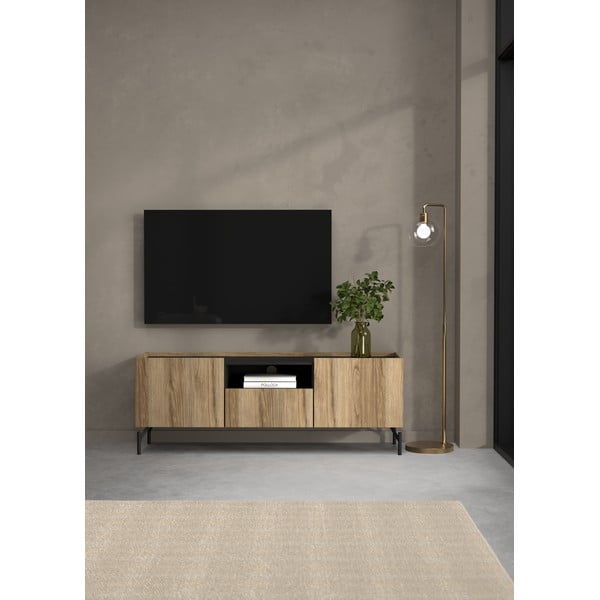 Rjava TV omarica v hrastovem dekorju 147x54x41 cm Bergen – Tvilum-image-1