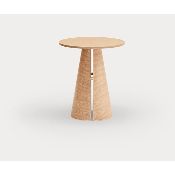 Okrogla jedilna miza v hrastovem dekorju v naravni barvi ø 65 cm Cep – Teulat-image-4