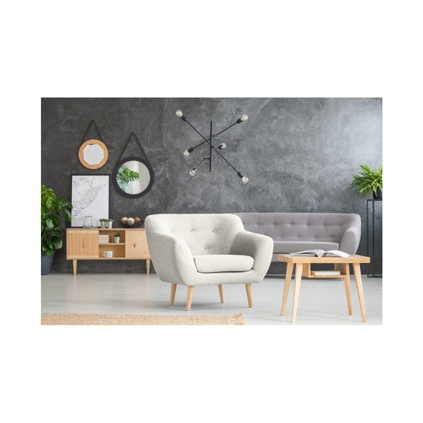 Krem fotelj z lahkimi nogami Mazzini Sofas Sicile-image-4