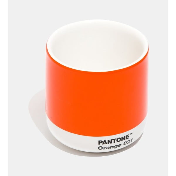 Oranžen keramični termo lonček Pantone Cortado, 175 ml