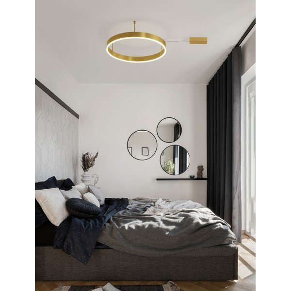 Medeninasta aluminijasta LED zatemnitvena stropna svetilka Motif – Nova Luce-image-1