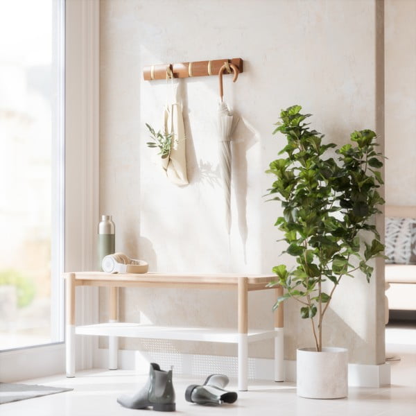 Rjav stenski obešalnik iz masivnega topola Flip – Umbra-image-1