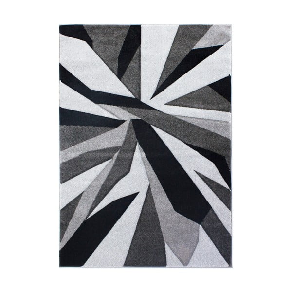 Črno-siva preproga Flair Rugs Shatter Black Grey, 80 x 150 cm