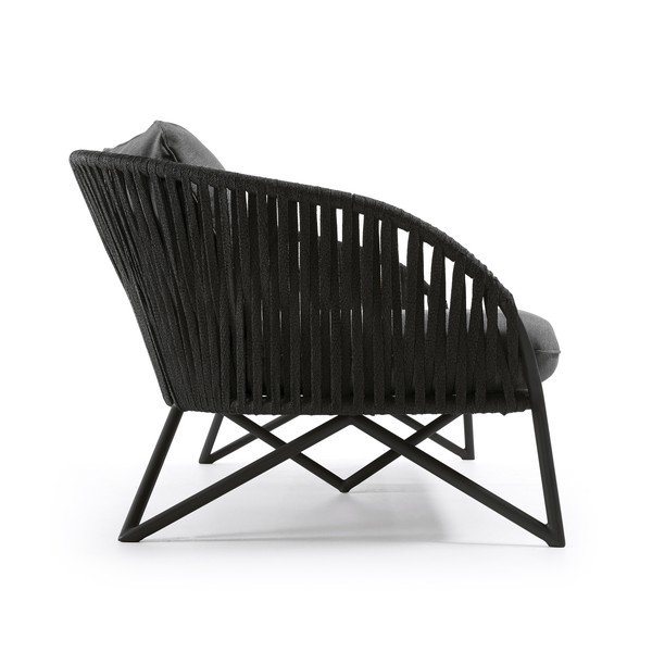 Črna vrtna zofa Kave Home Branzie-image-3