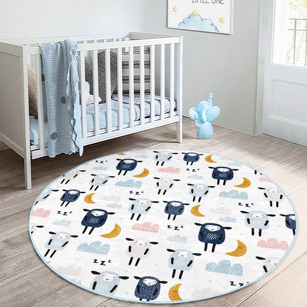 Bela otroška preproga ø 120 cm Comfort – Mila Home-image-3