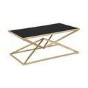 Kavna miza s črnim steklom Mauro Ferretti Piramid, 110 x 60 cm