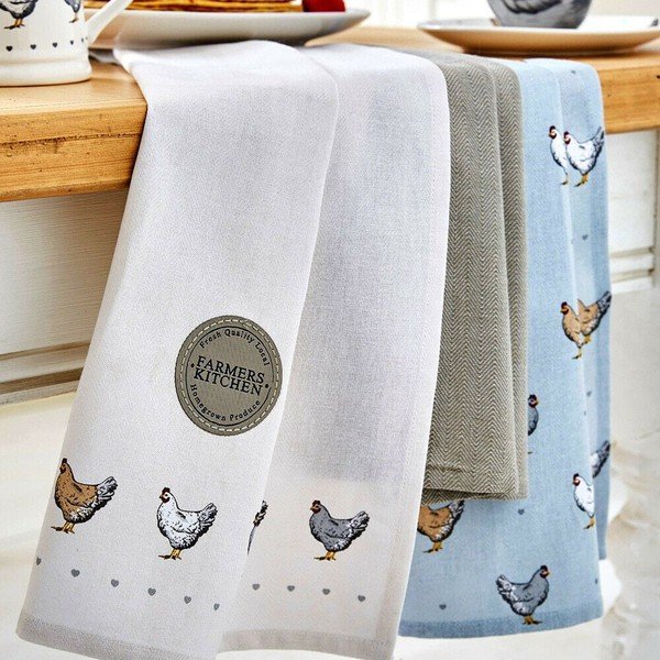 Kuhinjske krpe, kuhinjska rokavica in prevleka za čajnik v kompletu 5 ks Farmers Kitchen – Cooksmart ®-image-3