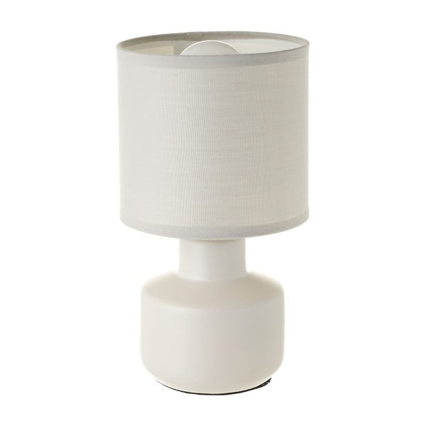 Kremno bela keramična namizna svetilka s tekstilnim senčnikom (višina 22 cm) – Casa Selección