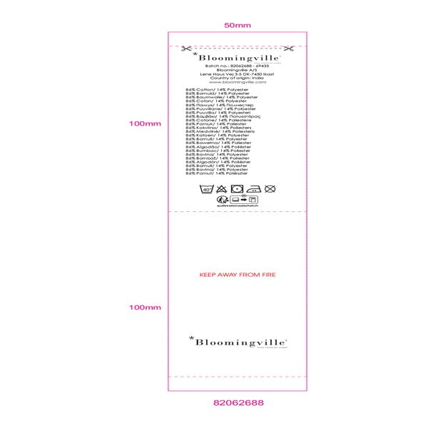 Modra odeja 130x160 cm Nevine – Bloomingville-image-4