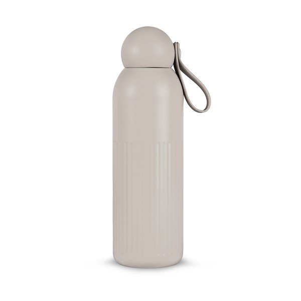 Bež termovka s slamico iz nerjavečega jekla 500 ml Tekla – Sagaform