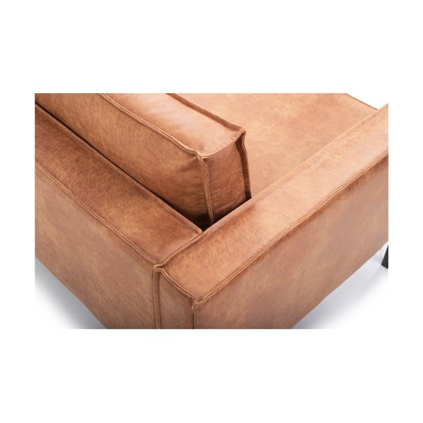 Rjav fotelj iz umetnega usnja Scandic Rate-image-4