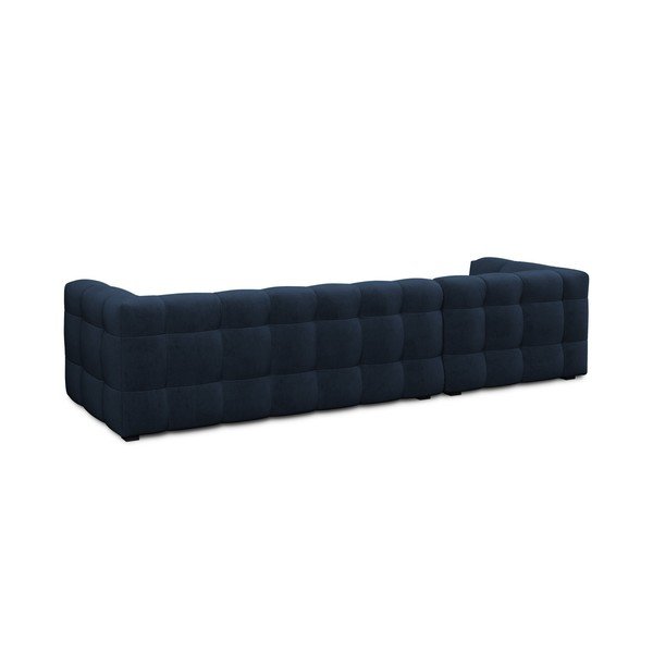 Modra žametna kotna sedežna garnitura Windsor & Co Sofas Vesta, levi kot-image-4