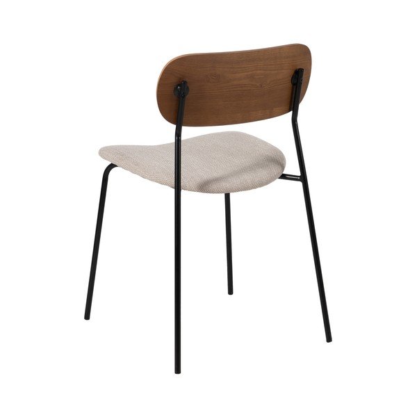 Rjavo-kremno beli jedilni stoli v kompletu 4 ks Moe – Ixia-image-3